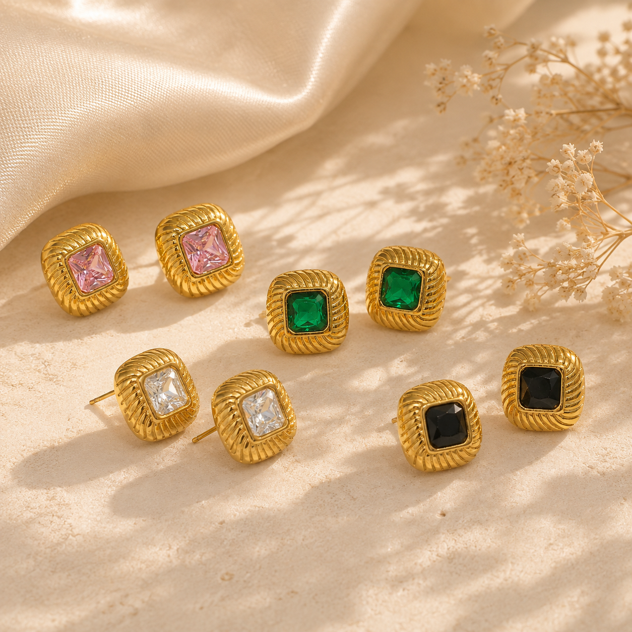 Stud Earrings — Waterproof