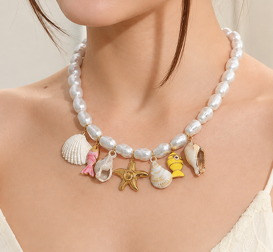Ocean Charm Necklace — Waterproof