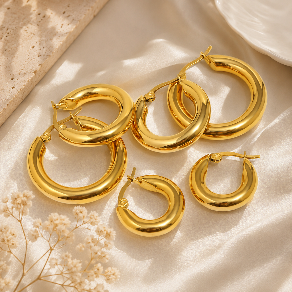 Golden Hoops  — Waterproof