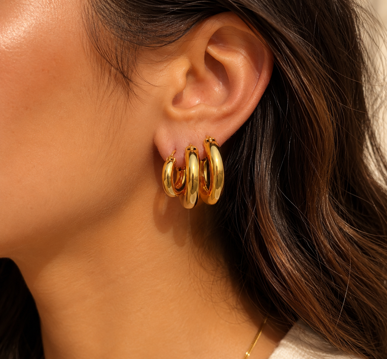 Golden Hoops  — Waterproof