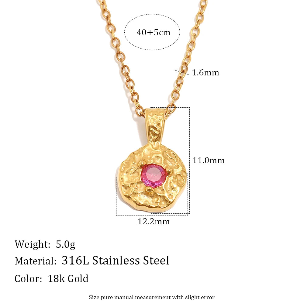Birth Stone Necklace  — Waterproof