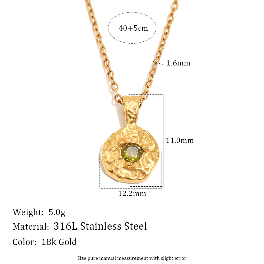 Birth Stone Necklace  — Waterproof