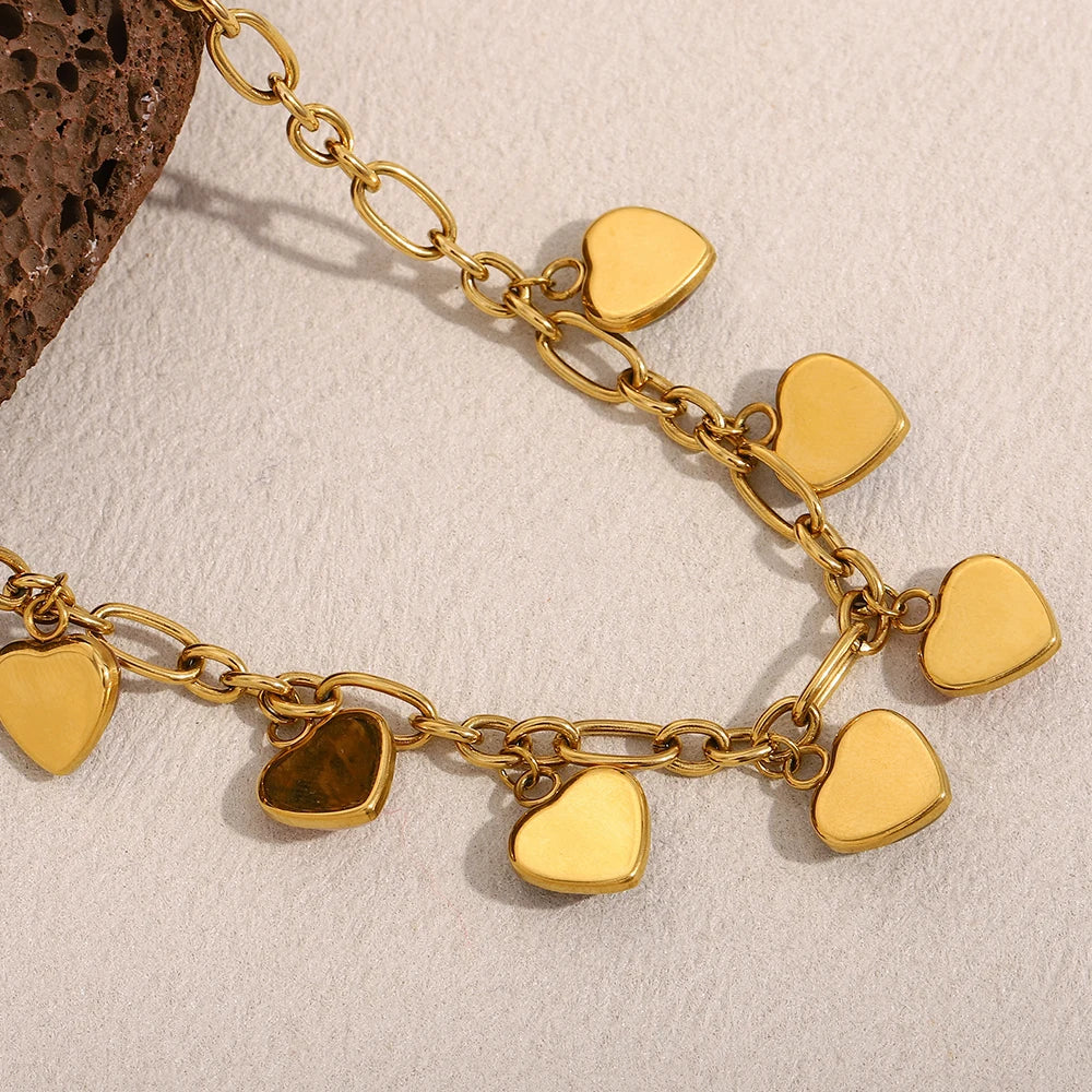 Gemstone Hearts Necklace — Waterproof
