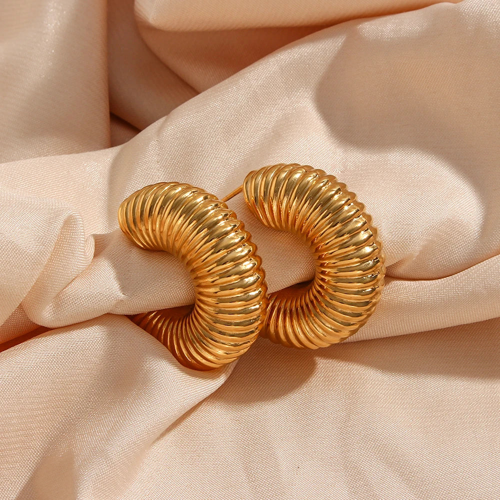 Bold Hoop Earrings — Waterproof