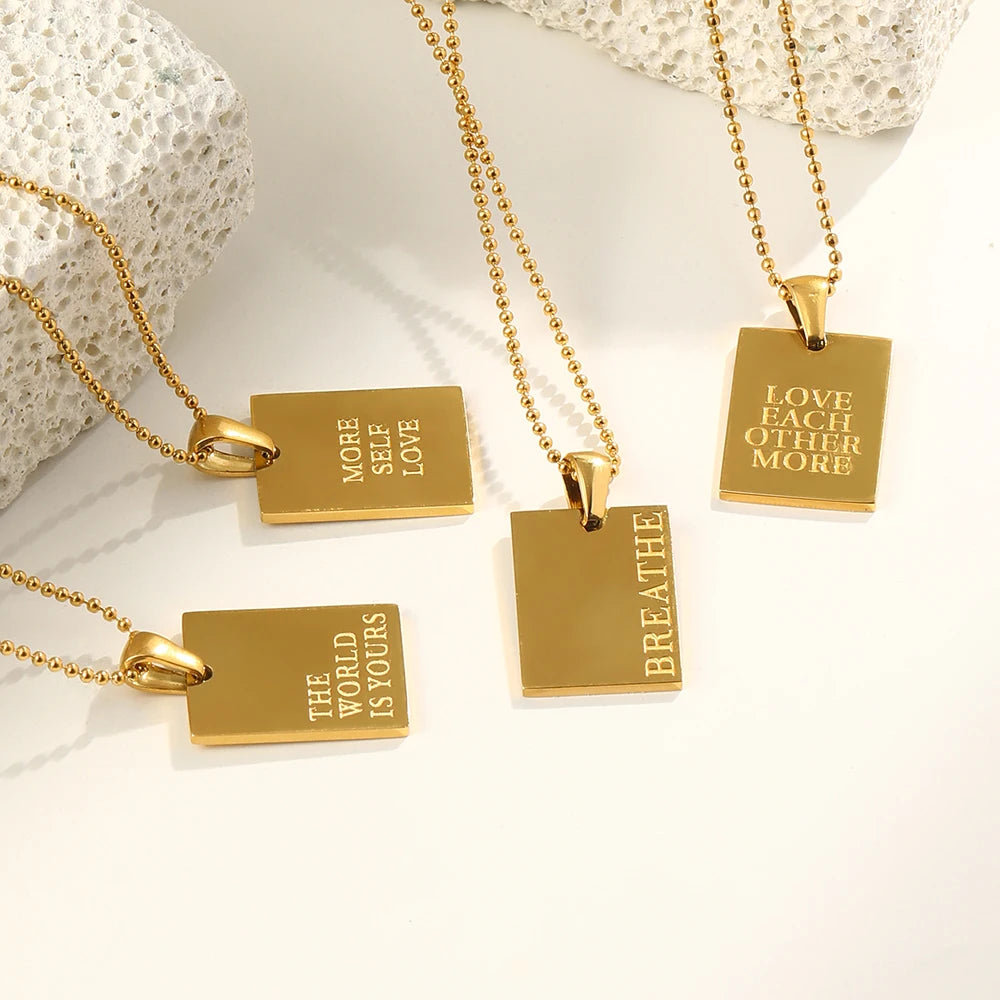 Engraved Necklace — Waterproof