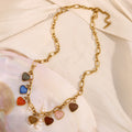 Gemstone Hearts Necklace — Waterproof