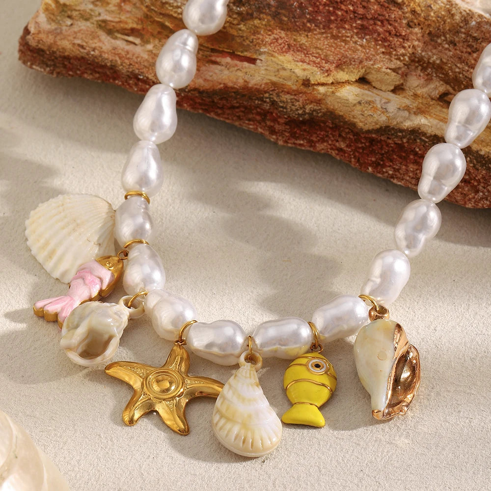 Ocean Charm Necklace — Waterproof