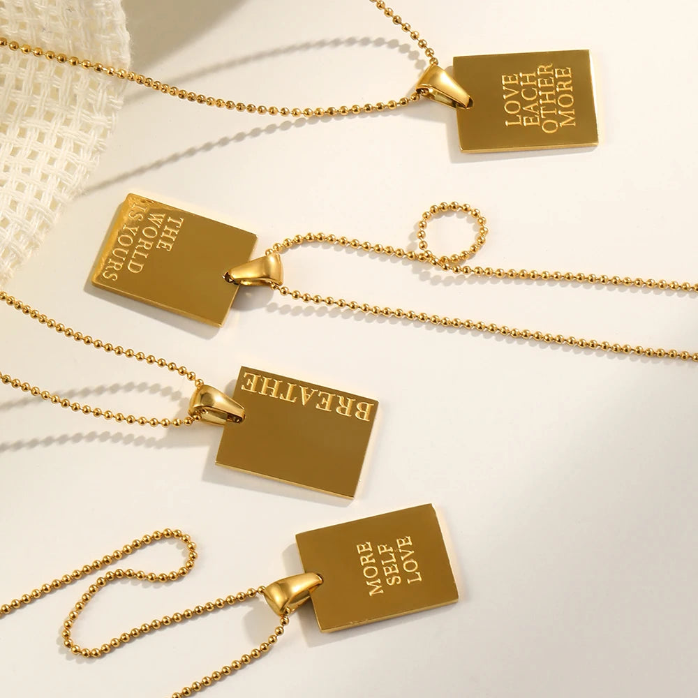 Engraved Necklace — Waterproof
