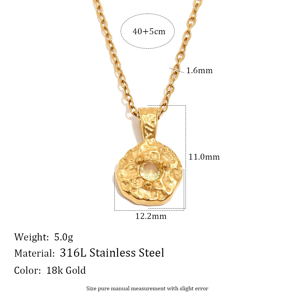 Birth Stone Necklace  — Waterproof