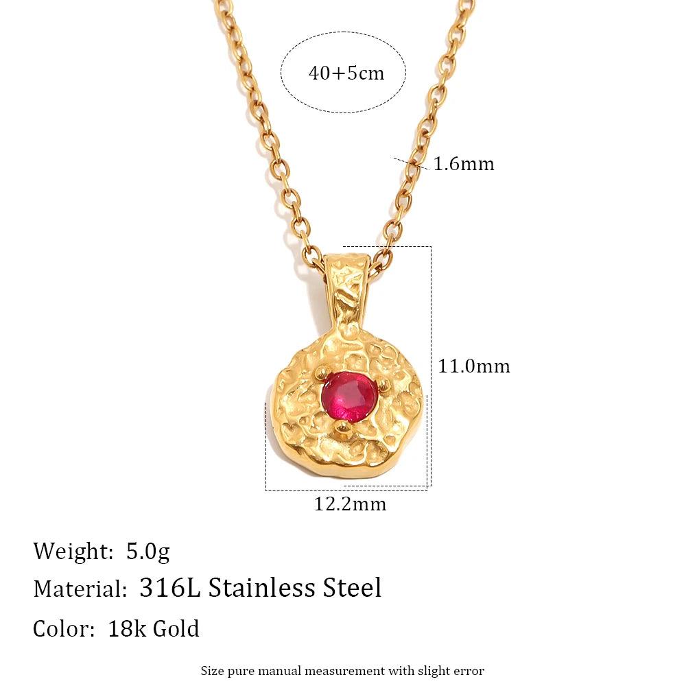 Birth Stone Necklace  — Waterproof