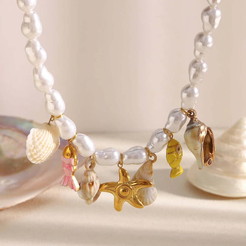 Ocean Charm Necklace — Waterproof